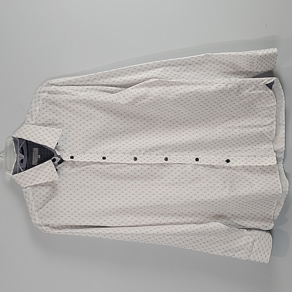 TED BAKER Hartbop Geo Print Button Down Shirt Flip Cuffs